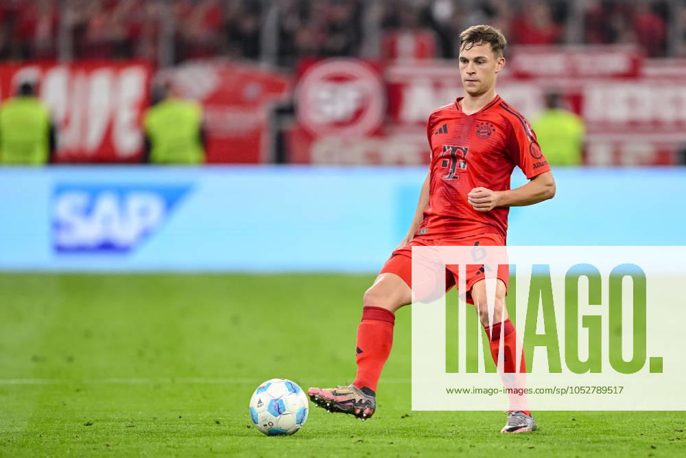 Joshua Kimmich FC Bayern Muenchen in action, on the ball, single action during the Bundesliga 1 match between FC Bayern München and VfB Stuttgart, Allianz Arena on October 19, 2024 in Munich, Germany Photo by Harry Langer DeFodi Images Joshua Kimmich FC Bayern Muenchen controls the Ball during the Bundesliga match between FC Bayern München and VfB Stuttgart at Allianz Arena on October 19, 2024 in Munich, Germany Photo by Harry Langer DeFodi Images DFL regulations prohibit any use of photographs as image sequences and or quasi video not used in POL SRB CRO FRA GBR NED ITA USA Defodi 541 FCBVFB20241019 262 Defodi-541 not used in POL SRB CRO FRA GBR NED ITA USA DFL regulations prohibit any use of photographs as image sequences and or quasi-video.