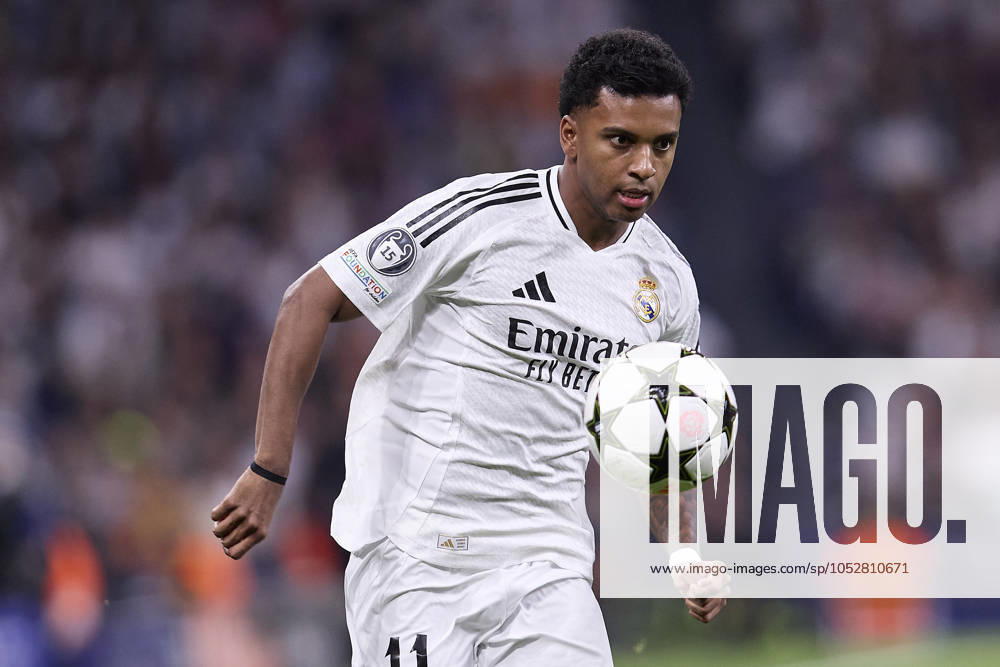 Rodrygo Goes of Real Madrid CF during the UEFA Champions League football match between Real Madrid CF and Borussia Dortmund at Santiago Bernabeu Stadium in Madrid, Spain, October 22, 2024 Madrid Spain - ZUMAa206 20241022_zsp_a206_008