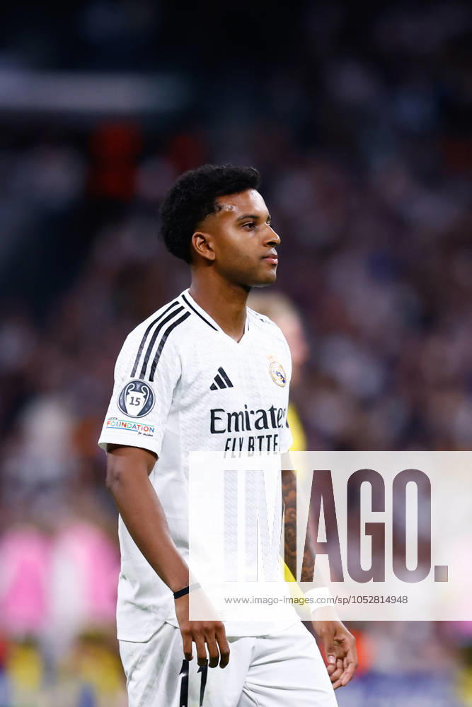 Rodrygo Goes of Real Madrid looks on during the UEFA Champions League 2024 25 League Phase MD3 match between Real Madrid CF and Borussia Dortmund at Estadio Santiago Bernabeu on October 22, 2024, in Madrid, Spain. Madrid SPAIN - ZUMAa181 20241022_zaa_a181_347