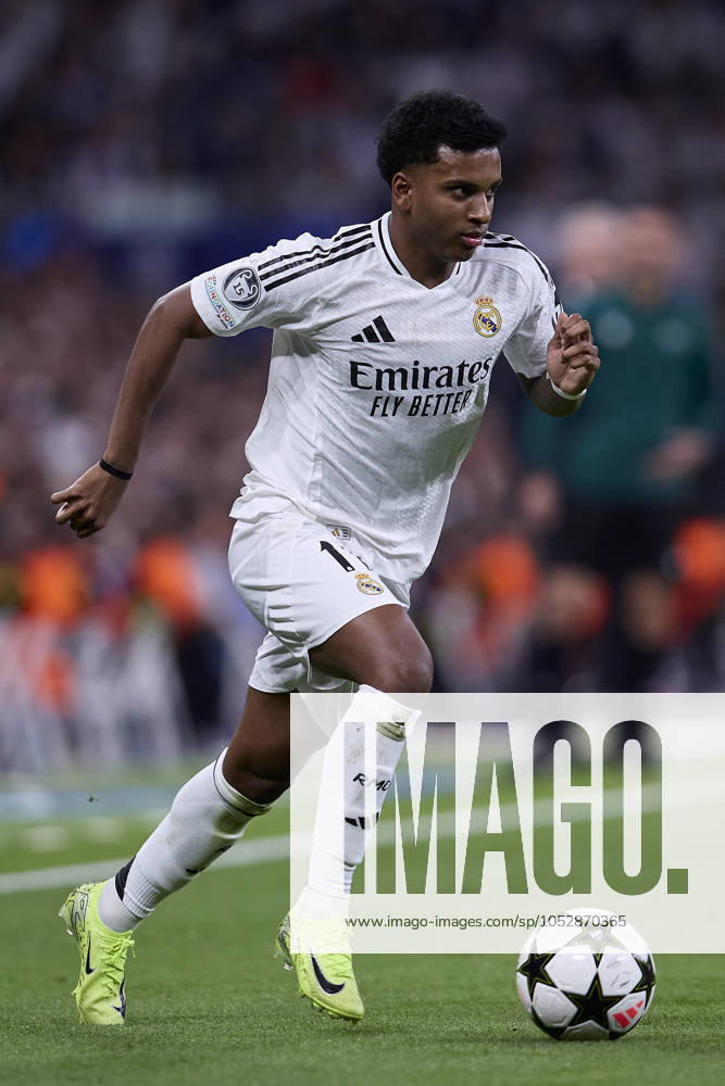 Rodrygo Goes of Real Madrid CF during the UEFA Champions League football match between Real Madrid CF and Borussia Dortmund at Santiago Bernabeu Stadium in Madrid, Spain, October 22, 2024 Madrid Spain - ZUMAa206 20241023_zsp_a206_044