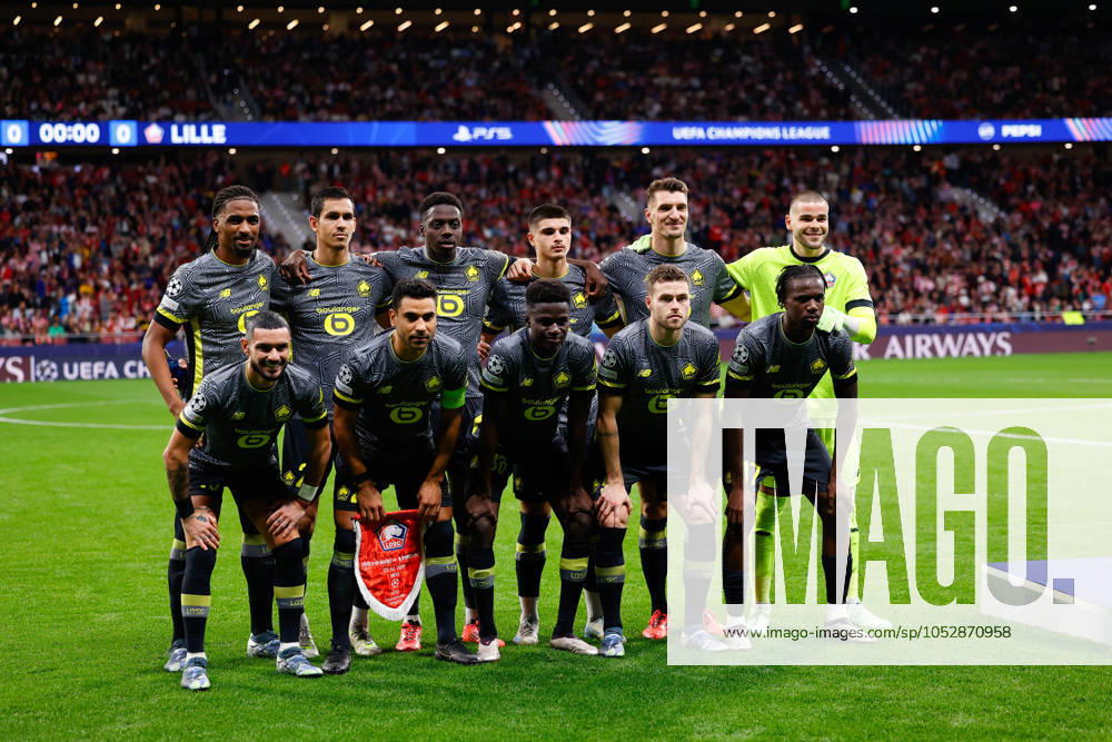 Players of LOSC Lille pose for photo during the UEFA Champions League 2024 25 League Phase MD3 match between Atletico de Madrid and LOSC Lille at Riyadh Air Metropolitano stadium on October 23, 2024 in Madrid, Spain. Madrid SPAIN - ZUMAa181 20241023_zaa_a181_240