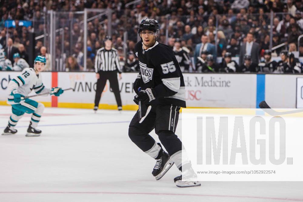 QUINTON BYFIELD of the NHL, Eishockey Herren, USA s Los Angeles Kings skates in the offensive zone during a game at Crypto.com Arena in Los Angeles, California on October 24, 2024 Los Angeles USA - ZUMAc239 20241024_zsp_c239_015