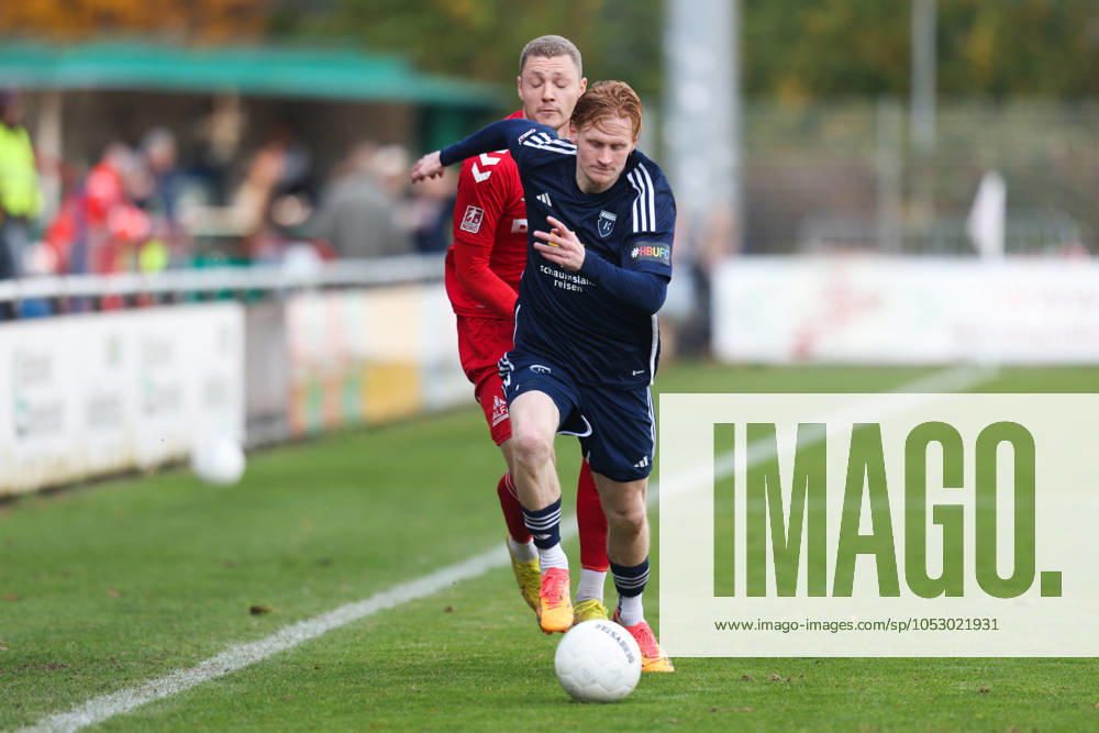 Soccer, Men, Regionalliga Nord, Matchday 16, FC Eintracht Norderstedt BSV Kickers Emden Pascal Steinwender blue 7 BSV Kickers Emden in a duel with Dane Kummerfeld 8 FC Eintracht Norderstedt
