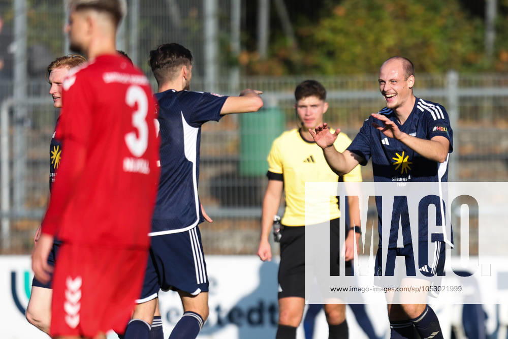 Soccer, Men, Regionalliga Nord, Matchday 16, FC Eintracht Norderstedt BSV Kickers Emden Goal celebration Emden to 0 3 by Tim Justin Dietrich blue 2 BSV Kickers Emden