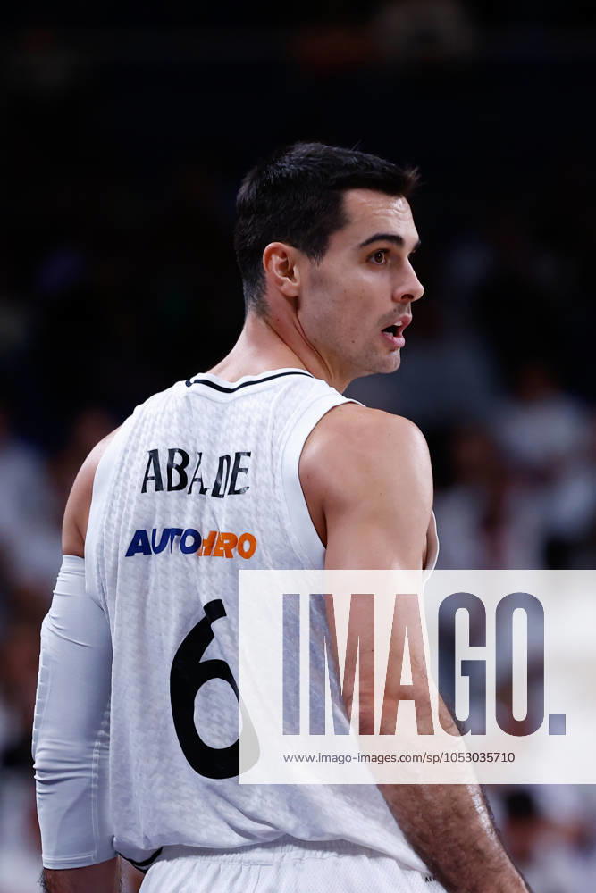 Alberto Abalde Diaz of Real Madrid looks on during the Spanish League, Liga ACB Endesa, basketball match played between Real Madrid and BAXI Manresa at WiZink Center on October 27, 2024, in Madrid, Spain. Madrid SPAIN - ZUMAa181 20241027_zaa_a181_063