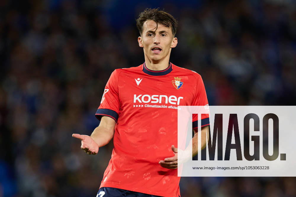 Ante Budimir of CA Osasuna reacts during the LaLiga EA Sports match between Real Sociedad and CA Osasuna at Reale Arena on October 27, 2024, in San Sebastian, Spain. San Sebastian SPAIN - ZUMAa181 20241027_zaa_a181_284