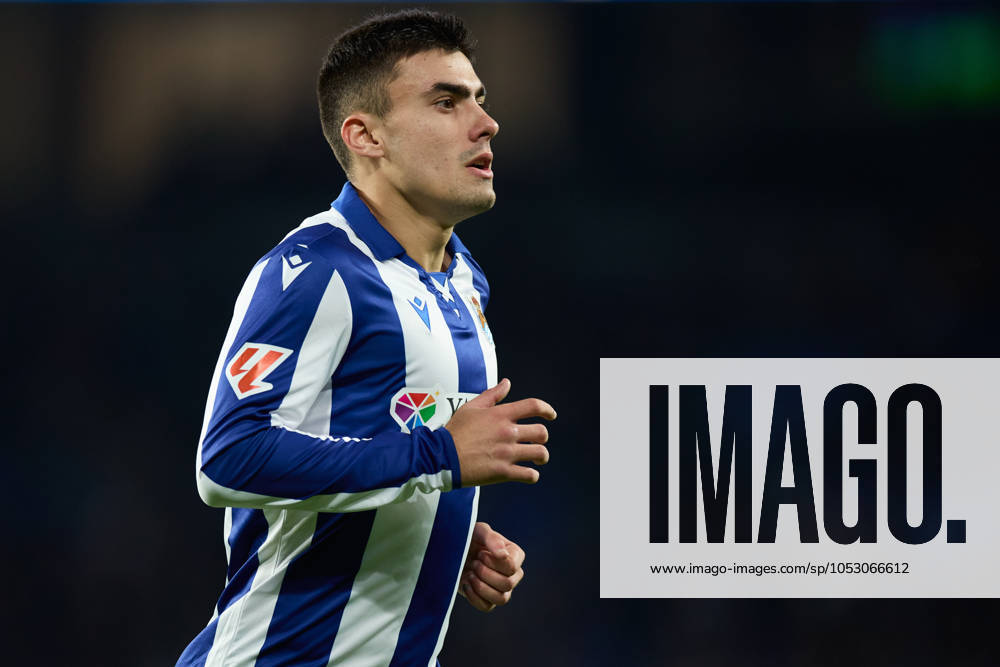 Ander Barrenetxea of Real Sociedad looks on during the LaLiga EA Sports match between Real Sociedad and CA Osasuna at Reale Arena on October 27, 2024, in San Sebastian, Spain. San Sebastian SPAIN - ZUMAa181 20241027_zaa_a181_305