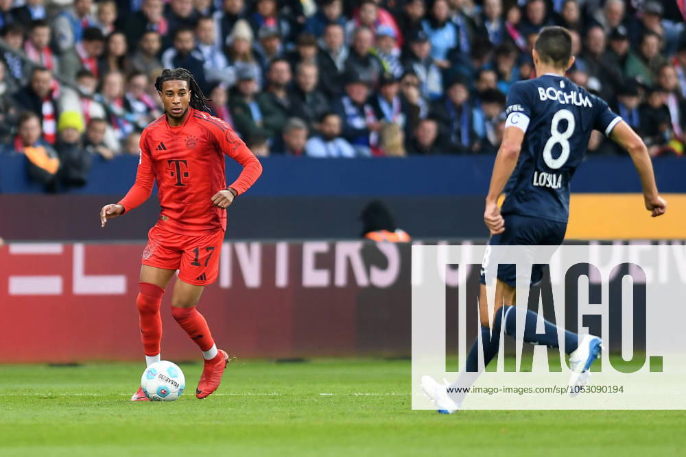 Michael Olise FC Bayern Muenchen in action, on the ball, single action during the Bundesliga 1 match between VfL Bochum 1848 and FC Bayern München, Vonovia Ruhrstadion on October 27, 2024 in Bochum, Germany Photo by Ralf Treese DeFodi Images Michael Olise FC Bayern Muenchen controls the ball during the Bundesliga match between VfL Bochum 1848 and FC Bayern München at Vonovia Ruhrstadion on October 27, 2024 in Bochum, Germany Photo by Ralf Treese DeFodi Images DFL regulations prohibit any use of photographs as image sequences and or quasi video not used in POL SRB CRO FRA GBR NED ITA USA Defodi 521 BOCFCB20241027 123 Defodi-521 not used in POL SRB CRO FRA GBR NED ITA USA DFL regulations prohibit any use of photographs as image sequences and or quasi-video.
