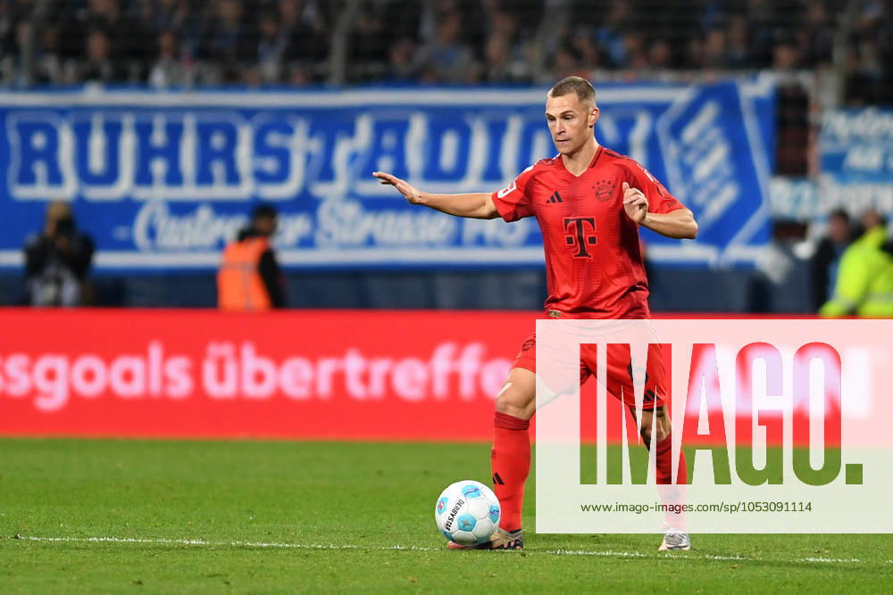 Joshua Kimmich FC Bayern Muenchen in action, on the ball, single action during the Bundesliga 1 match between VfL Bochum 1848 and FC Bayern München, Vonovia Ruhrstadion on October 27, 2024 in Bochum, Germany Photo by Ralf Treese DeFodi Images Joshua Kimmich FC Bayern Muenchen controls the ball during the Bundesliga match between VfL Bochum 1848 and FC Bayern München at Vonovia Ruhrstadion on October 27, 2024 in Bochum, Germany Photo by Ralf Treese DeFodi Images DFL regulations prohibit any use of photographs as image sequences and or quasi video not used in POL SRB CRO FRA GBR NED ITA USA Defodi 521 BOCFCB20241027 177 Defodi-521 not used in POL SRB CRO FRA GBR NED ITA USA DFL regulations prohibit any use of photographs as image sequences and or quasi-video.