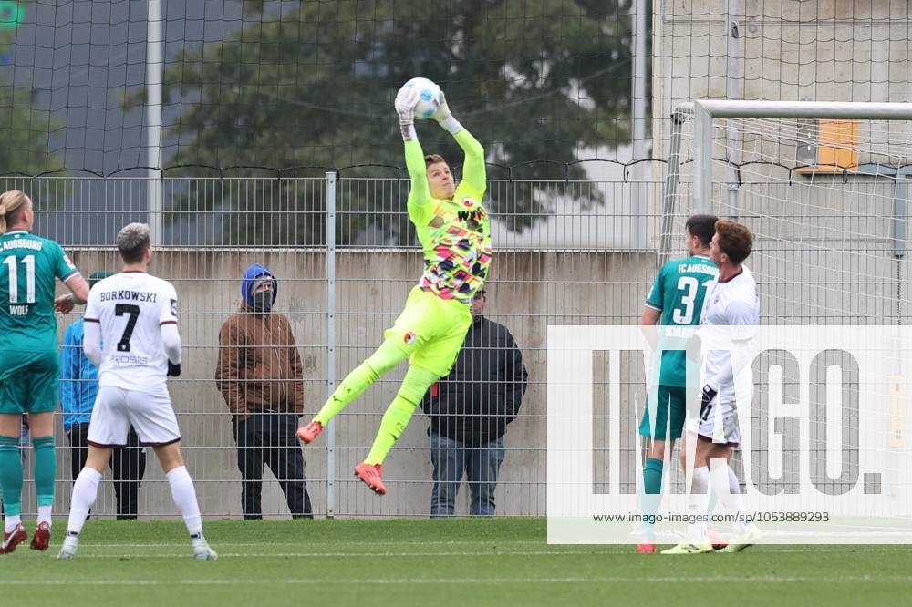 Goalkeeper action by Finn Dahmen 1 FC Augsburg , FC Augsburg vs FC Ingostadt 04, Soccer, Test match, 14 11 2024 Augsburg Bayern Germany