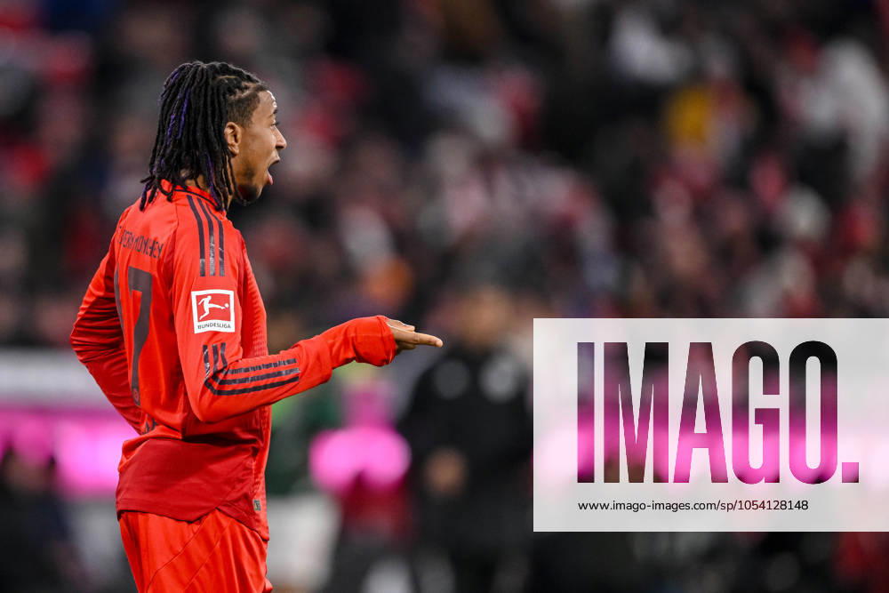 Michael Olise FC Bayern Muenchen gestures, gestures during the Bundesliga match between FC Bayern München and FC Augsburg, Allianz Arena on November 22, 2024 in Munich, Germany Photo by Harry Langer DeFodi Images Michael Olise FC Bayern Muenchen gestures during the Bundesliga match between FC Bayern München and FC Augsburg at Allianz Arena on November 22, 2024 in Munich, Germany Photo by Harry Langer DeFodi Images DFL regulations prohibit any use of photographs as image sequences and or quasi video Defodi 541 FCBFCA20241122 342 Defodi-541 DFL regulations prohibit any use of photographs as image sequences and or quasi-video.