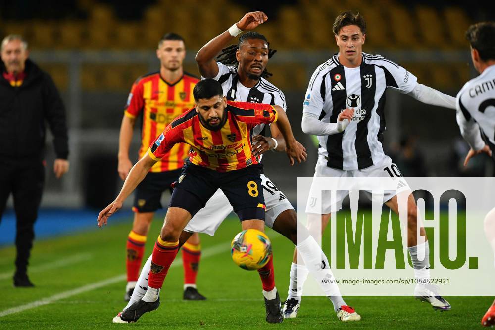 Lex and jx in action during the Serie A Enilive soccer match between US Lecce and Juventus FC at the Via del Mare Stadium in Lecce, Italy, Sunday, December 1, 2024. (Credit Image: & xa9; Giovanni Evangelista LaPresse)