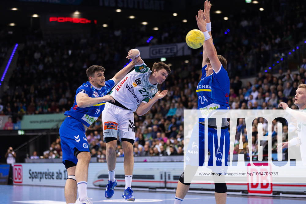 Oskar SUNNEFELDT FRISCH AUF Goeppingen, 27 scores a goal, Action, Goal throw TVB Stuttgart TVB vs FRISCH AUF Goeppingen FAG , Handball, Men, Daikin 1 Handball Bundesliga HBL , Matchday 14, Season 2024 2025, 05 12 2024 TVB Stuttgart TVB vs FRISCH AUF Goeppingen FAG , Handball, Men, Daikin 1 Handball Bundesliga HBL , Matchday 14, Season 2024 2025, 05 12 2024 Stuttgart