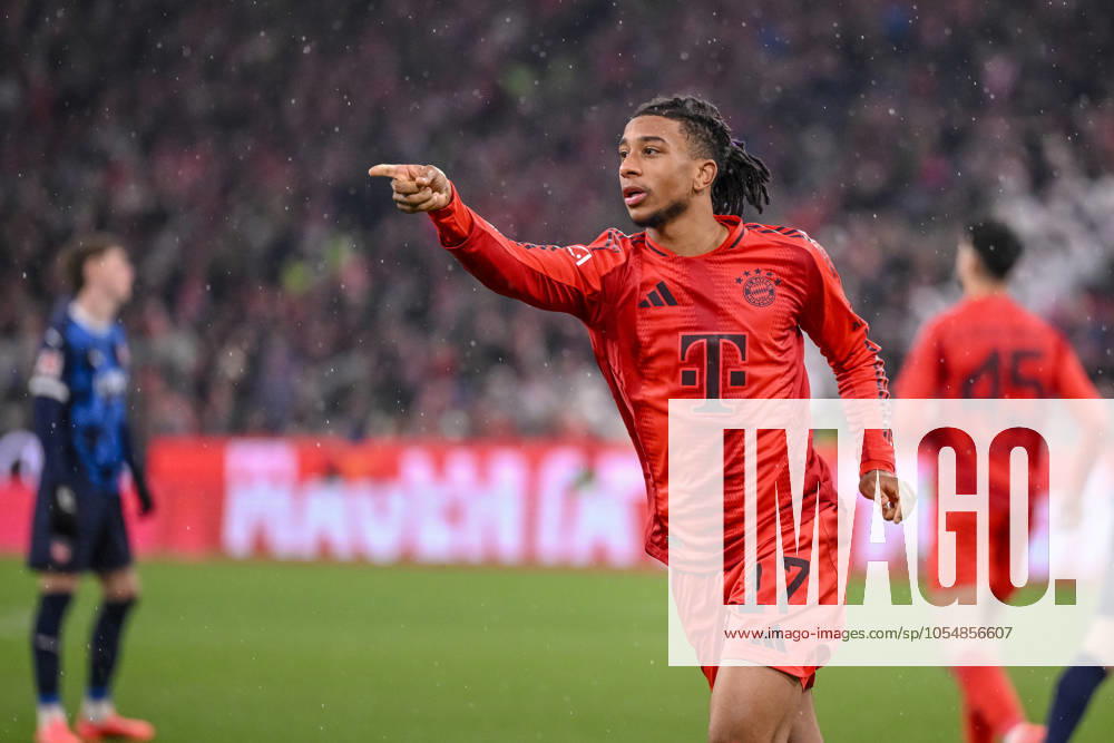Michael Olise FC Bayern Muenchen gestures during the Bundesliga match between FC Bayern München and 1 FC Heidenheim 1846 at Allianz Arena on December 07, 2024 in Munich, Germany, Germany Photo by Harry Langer DeFodi Images Michael Olise FC Bayern Muenchen gestures during the Bundesliga match between FC Bayern München and 1 FC Heidenheim 1846 at Allianz Arena on December 7, 2024 in Munich, Germany Photo by Harry Langer DeFodi Images DFL regulations prohibit any use of photographs as image sequences and or quasi video Defodi 541 FCBFCH20241207 035 Defodi-541 DFL regulations prohibit any use of photographs as image sequences and or quasi-video.