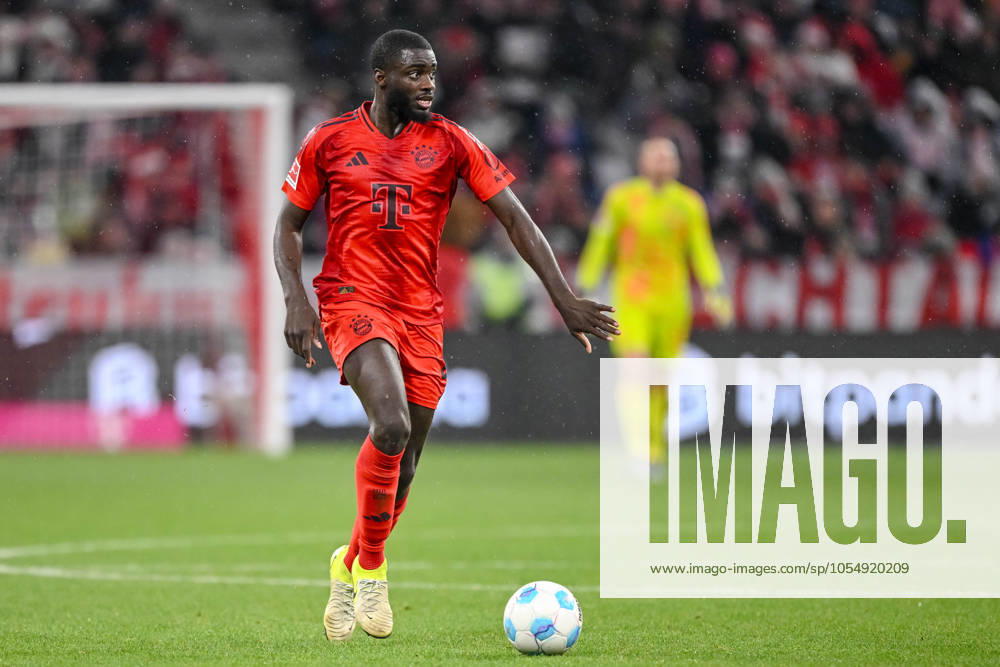 Dayot Upamecano FC Bayern Muenchen in action, on the ball, individual action during the Bundesliga 1 match between FC Bayern München and 1 FC Heidenheim 1846, Allianz Arena on December 07, 2024 in Munich, Germany Photo by Harry Langer DeFodi Images Dayot Upamecano FC Bayern Muenchen controls the Ball during the Bundesliga match between FC Bayern München and 1 FC Heidenheim 1846 at Allianz Arena on December 7, 2024 in Munich, Germany Photo by Harry Langer DeFodi Images DFL regulations prohibit any use of photographs as image sequences and or quasi video Defodi 541 FCBFCH20241207 229 Defodi-541 DFL regulations prohibit any use of photographs as image sequences and or quasi-video.
