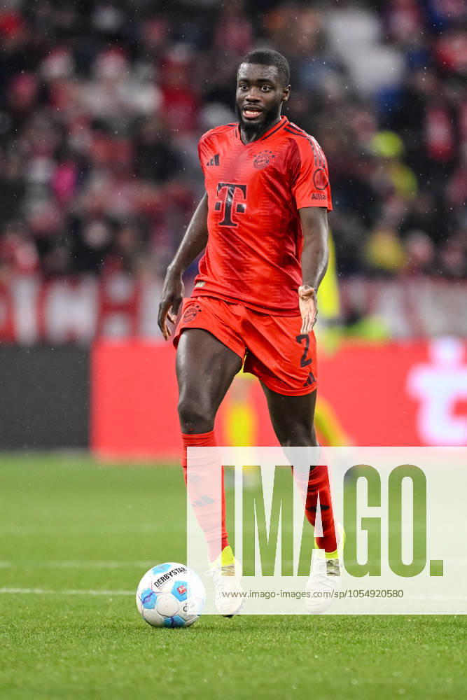 Dayot Upamecano FC Bayern Muenchen in action, on the ball, individual action during the Bundesliga 1 match between FC Bayern München and 1 FC Heidenheim 1846, Allianz Arena on December 07, 2024 in Munich, Germany Photo by Harry Langer DeFodi Images Dayot Upamecano FC Bayern Muenchen controls the Ball during the Bundesliga match between FC Bayern München and 1 FC Heidenheim 1846 at Allianz Arena on December 7, 2024 in Munich, Germany Photo by Harry Langer DeFodi Images DFL regulations prohibit any use of photographs as image sequences and or quasi video Defodi 541 FCBFCH20241207 302 Defodi-541 DFL regulations prohibit any use of photographs as image sequences and or quasi-video.