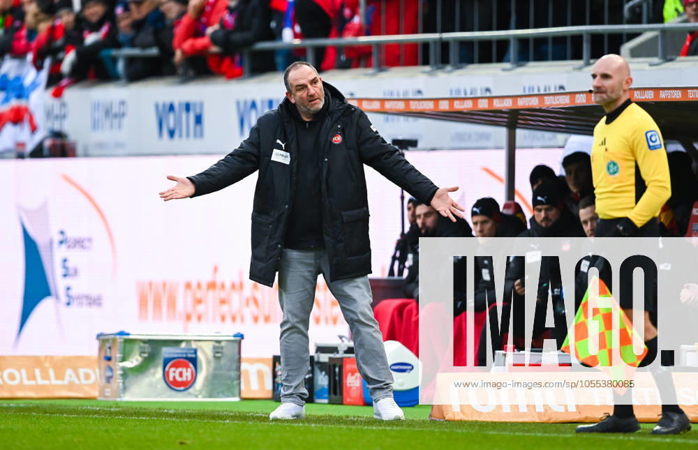 Coach Frank Schmidt 1 FC Heidenheim gestures and complains during the Bundesliga match between 1 FC Heidenheim 1846 and VfB Stuttgart, Voith Arena on December 15, 2024 in Heidenheim, Germany Photo by Silas Schueller DeFodi Images Coach Frank Schmidt 1 FC Heidenheim gestures and complains during the Bundesliga match between 1 FC Heidenheim 1846 and VfB Stuttgart at Voith Arena on December 15, 2024 in Heidenheim, Germany Photo by Silas Schueller DeFodi Images DFL regulations prohibit any use of photographs as image sequences and or quasi video Photo by Silas Schueller DeFodi Images Defodi 738 738 FCHVFB 20241215 159 Defodi-738 DFL regulations prohibit any use of photographs as image sequences and or quasi-video.