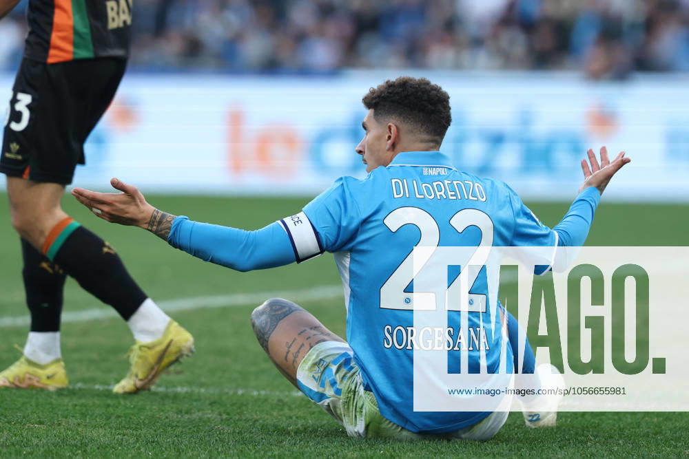 Napolis Giovanni Di Lorenzo during the Serie A soccer match between Napoli and Venezia at the Diego Armando Maradona Stadium in Naples, southern italy - Sunday , December 29 , 2024. - Soccer .