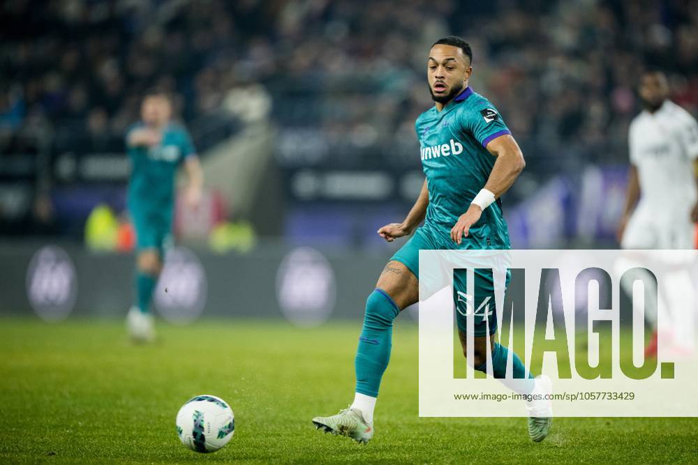 Anderlecht s Killian Sardella pictured in action during a soccer game between RSC Anderlecht and Royal Antwerp, Thursday 16 January 2025 in Brussels, in the 1 2 finals of the Croky Cup Belgian soccer cup. JASPERxJACOBS x110552575x