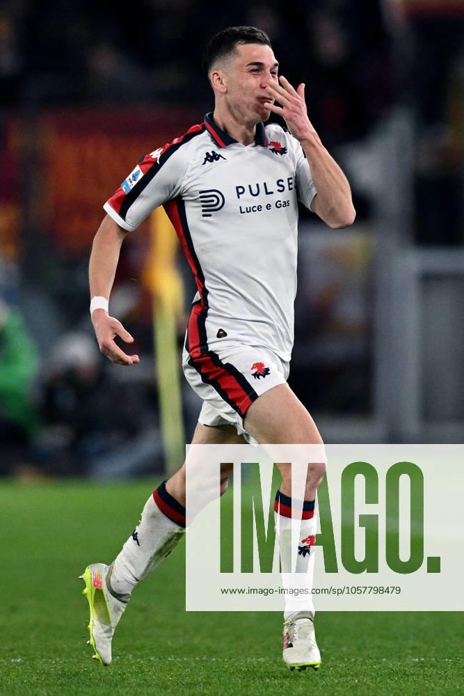 As Roma 17 01 2025 - campionato di calcio serie A Roma-Genoa foto Antonello Sammarco Image nella foto: esultanza gol Patrizio Masini