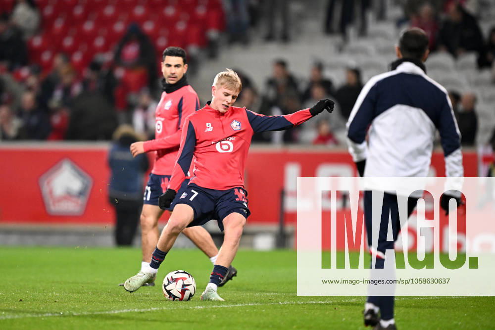 LOSC Lille v Le Havre Athletic Club - Ligue 1 McDonald s 2024 2025 07 Hakon Arnar HARALDSSON (losc) during the Ligue 1 McDonald s match between Lille and Le Havre at Stade Pierre Mauroy on February 8, 2025 in Lille, France. Lille France