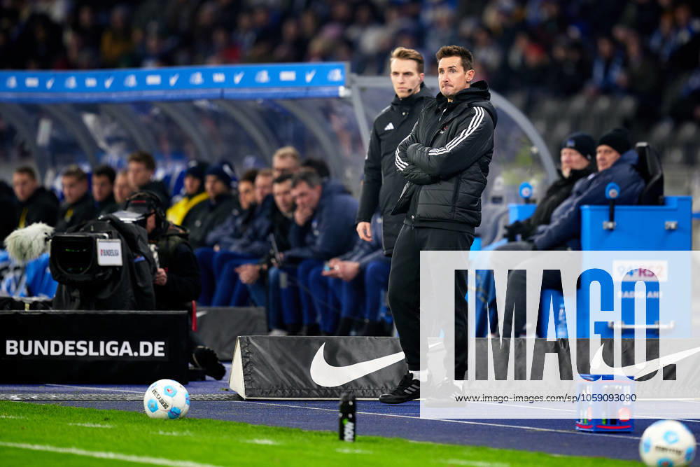 Miroslav Klose 1 FC Nuernberg, Head Coach , GER, Hertha BSC vs 1 FC Nuernberg, Soccer Men, 2 Bundesliga, Season 2024 2025, Matchday 23, 21 02 2025 DFL REGULATIONS PROHIBIT ANY USE OF PHOTOGRAPHS AS IMAGE SEQUENCES AND OR QUASI VIDEO GER, Hertha BSC vs 1 FC Nuernberg, Soccer Men, 2 Bundesliga, Season 2024 2025, Matchday 23, 21 02 2025 Berlin