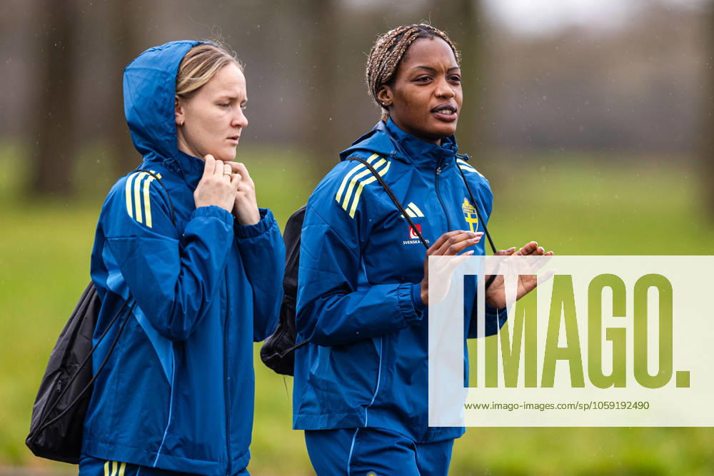 Evelyn Ijeh of the Swedish women s national football team at a training session on February 23, 2025 in Wrexham Photo David Rawcliffe BILDBYRAN code XY XY0048 fotboll football soccer fotball nations league uefa womens nations league träning practice training sverige sweden dam bbeng
