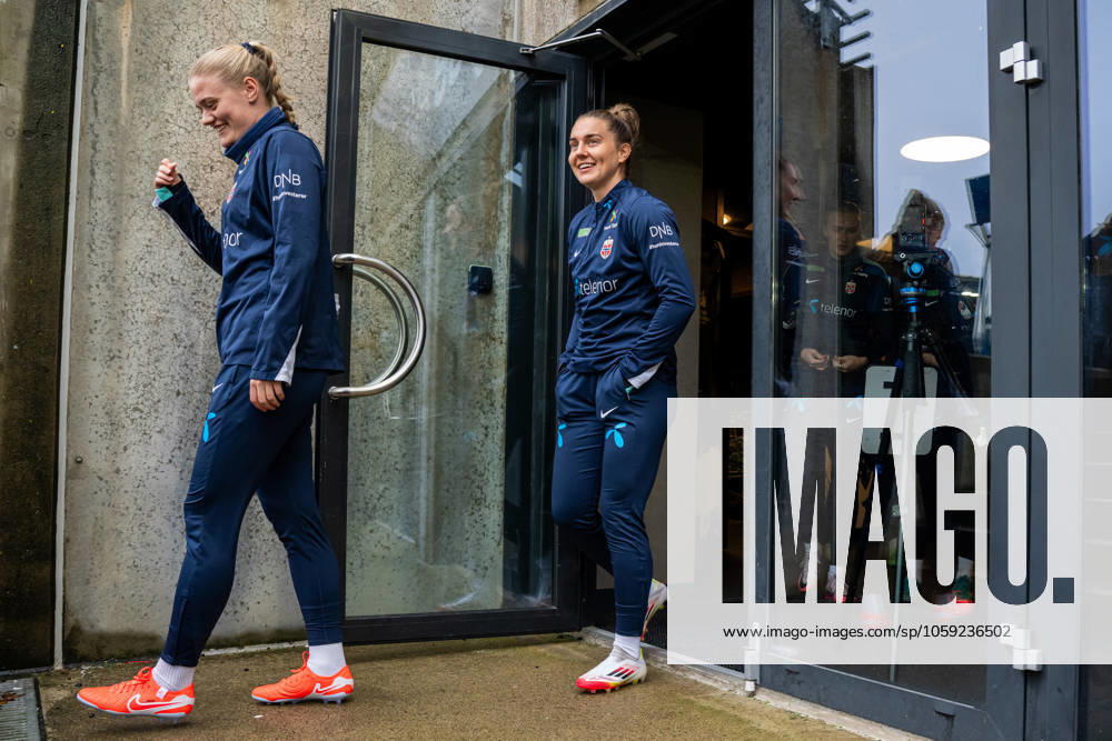 Vilde Boe Risa of the Norwegian women s national football team ahead of a training session on February 24, 2025 in Stavanger Photo Vegard Grott BILDBYRAN kod VG VG0717 bbeng fotboll football soccer fotball norge norway women dam nations league träning practice training trening