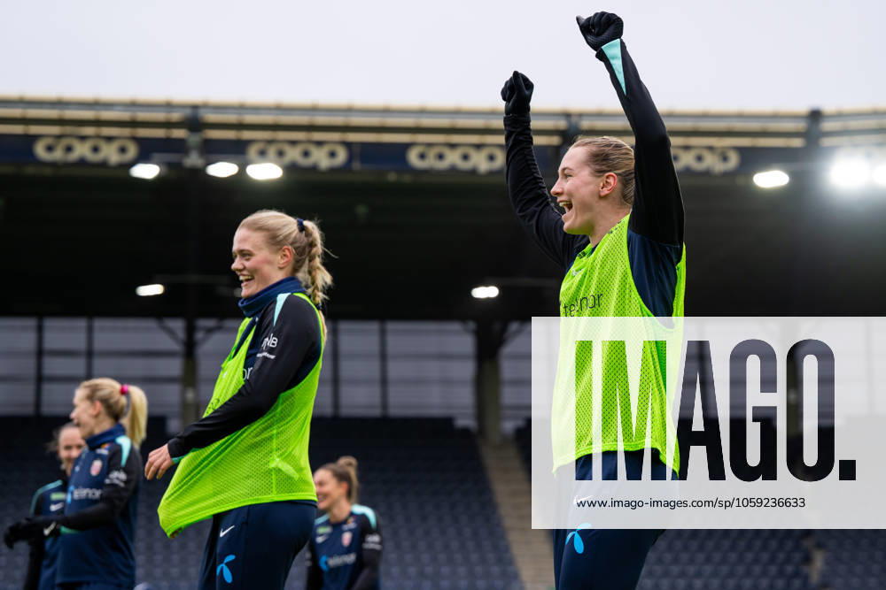 Elisabeth Terland of the Norwegian women s national football team during a training session on February 24, 2025 in Stavanger Photo Vegard Grott BILDBYRAN kod VG VG0717 bbeng fotboll football soccer fotball norge norway women dam nations league träning practice training trening