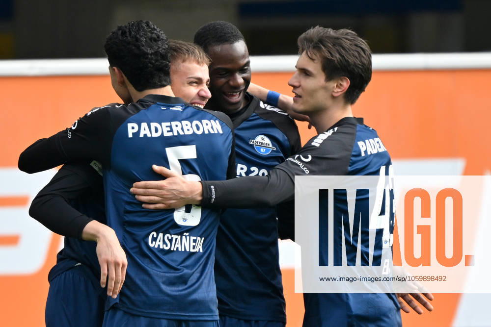 Paderborn, Home Deluxe Arena, 15 03 25, GER, Herren, 2 Bundesliga, Saison 2024 2025, SC Paderborn 07 1 FC Kaiserslautern Bild Filip BILBIJA Paderborn jubilates after his goal for 3 0 Only for editorial use DFL regulations prohibit any use of photographs as image sequences and or quasi video NRW Germany