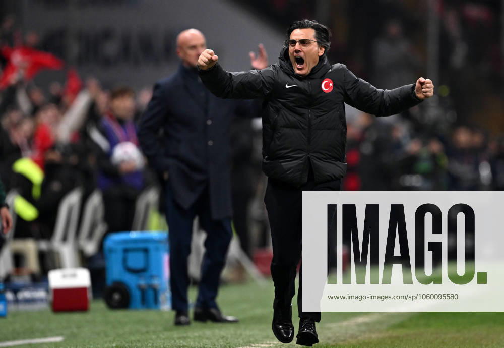 Turkiye s head coach Vincenzo Montella during the UEFA Nations League play-off, 1st leg soccer match between Turkey and Hungary in Istanbul, Turkey, 20 March 2025. (TFF - Depo Photos) 18624553