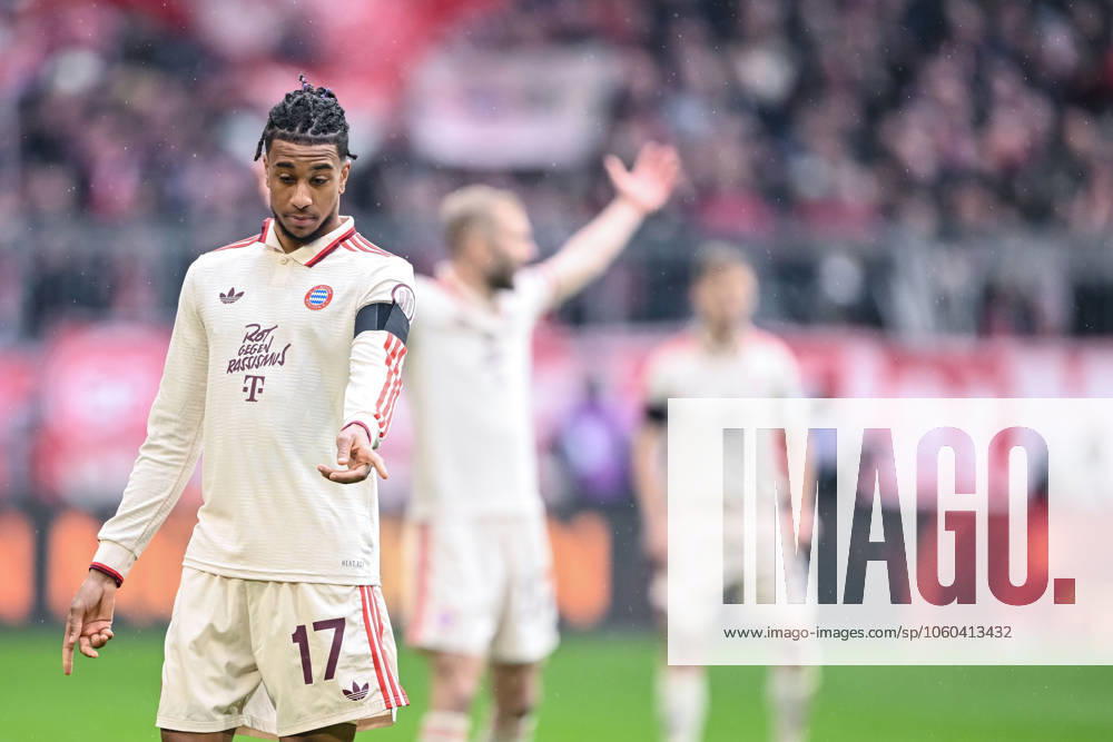 Michael Olise FC Bayern Muenchen gestures, gestures during the Bundesliga match between FC Bayern München and FC St Pauli 1910, Allianz Arena on March 29, 2025 in Munich, Germany Photo by Harry Langer DeFodi Images Michael Olise FC Bayern Muenchen gestures during the Bundesliga match between FC Bayern München and FC St Pauli 1910 at Allianz Arena on March 29, 2025 in Munich, Germany Photo by Harry Langer DeFodi Images DFL regulations prohibit any use of photographs as image sequences and or quasi video Photo by Harry Langer DeFodi Images DFL regulations prohibit any use of photographs as image sequences and or quasi video