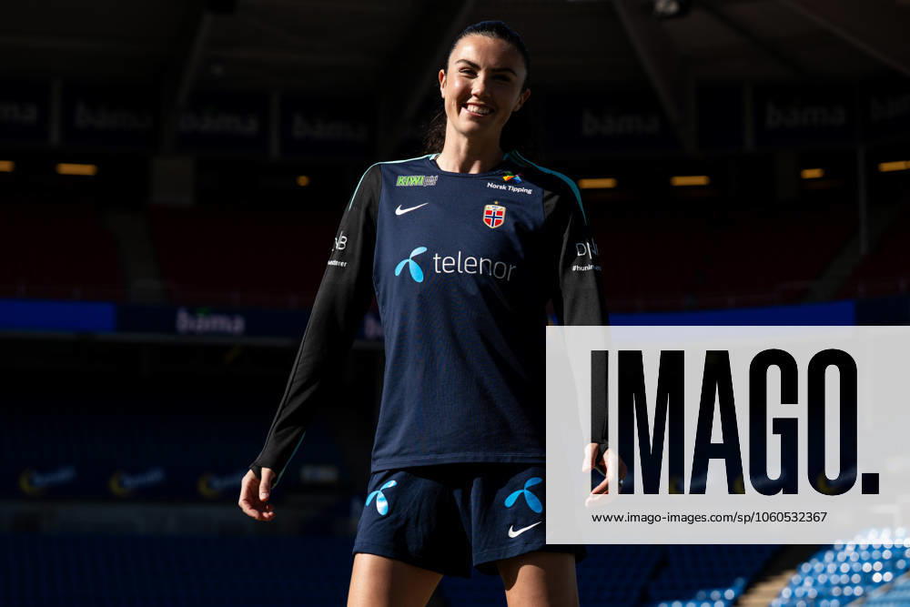 Ingrid Syrstad Engen of the Norwegian women s national football team during a training session on April 2, 2025 in Oslo Photo Vegard Grott BILDBYRAN kod VG VG0738 bbeng fotboll football soccer fotball norge norway women dam nations league träning practice training trening
