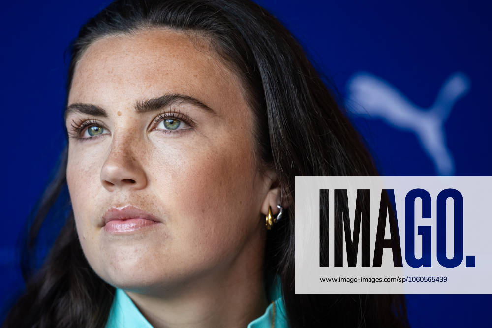 Ingrid Syrstad Engen of the Norwegian women s national football team during a press conference on April 3, 2025 in Reykjavik Photo Vegard Grott BILDBYRAN kod VG VG0741 bbeng fotboll football soccer fotball norge norway women dam nations league press conference pressekonferanse