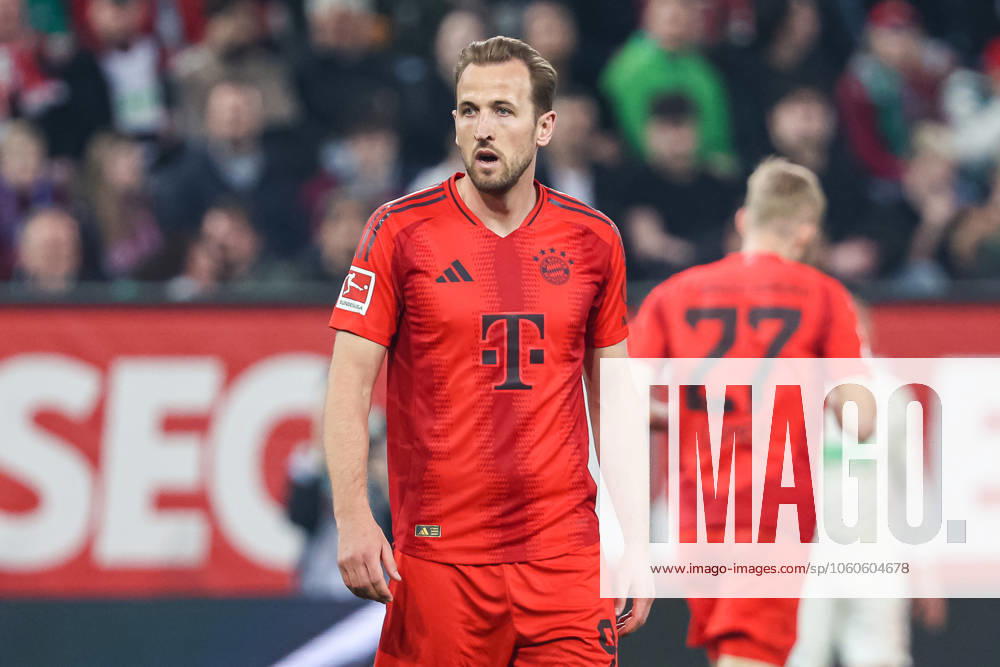 Harry Kane FC Bayern Muenchen, 09 GER, FC Augsburg vs FC Bayern Muenchen, 1 Bundesliga Soccer, 28 Matchday, 04 04 2025, Season 2024 2025 DFB DFL REGULATIONS PROHIBIT ANY USE OF PHOTOGRAPHS AS IMAGE SEQUENCES AND OR QUASI VIDEO GER, FC Augsburg vs FC Bayern Muenchen, 1 Bundesliga Soccer, 28 Matchday, 04 04 2025, Season 2024 2025 Augsburg