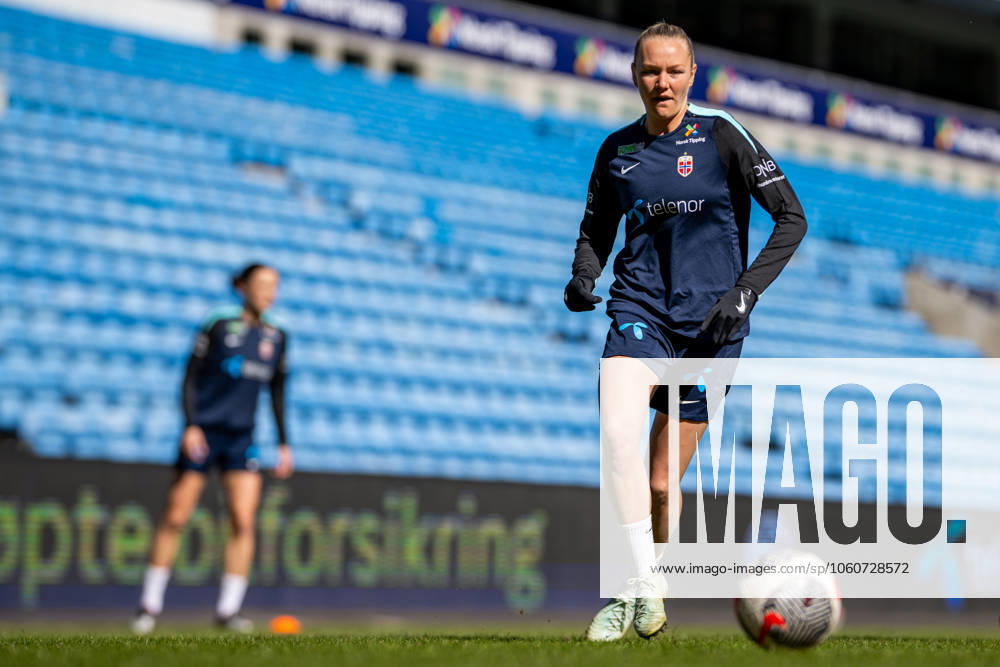 Frida Maanum of the Norwegian women s national football team during a training session on April 7, 2025 in Oslo Photo Vegard Grott BILDBYRAN kod VG VG0746 bbeng fotboll football soccer fotball norge norway women dam nations league träning practice training trening