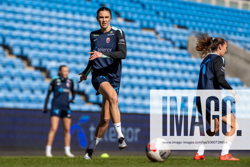 Ingrid Syrstad Engen of the Norwegian women s national football team during a training session on April 7, 2025 in Oslo Photo Vegard Grott BILDBYRAN kod VG VG0746 bbeng fotboll football soccer fotball norge norway women dam nations league träning practice training trening