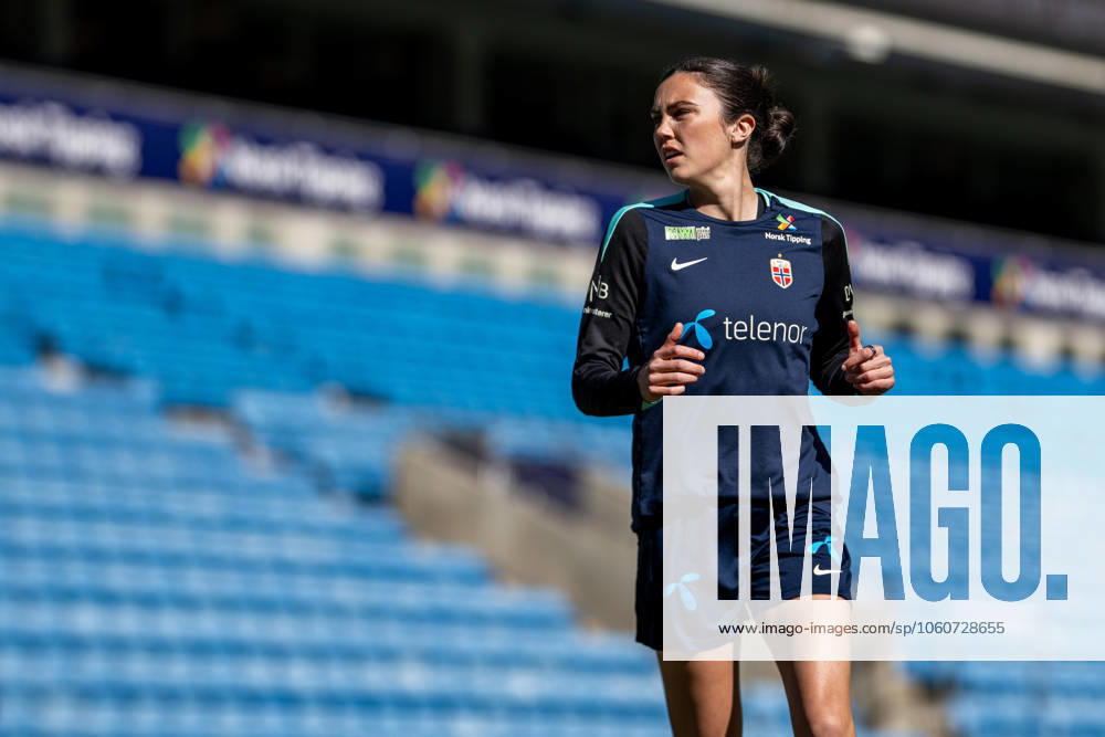 Ingrid Syrstad Engen of the Norwegian women s national football team during a training session on April 7, 2025 in Oslo Photo Vegard Grott BILDBYRAN kod VG VG0746 bbeng fotboll football soccer fotball norge norway women dam nations league träning practice training trening