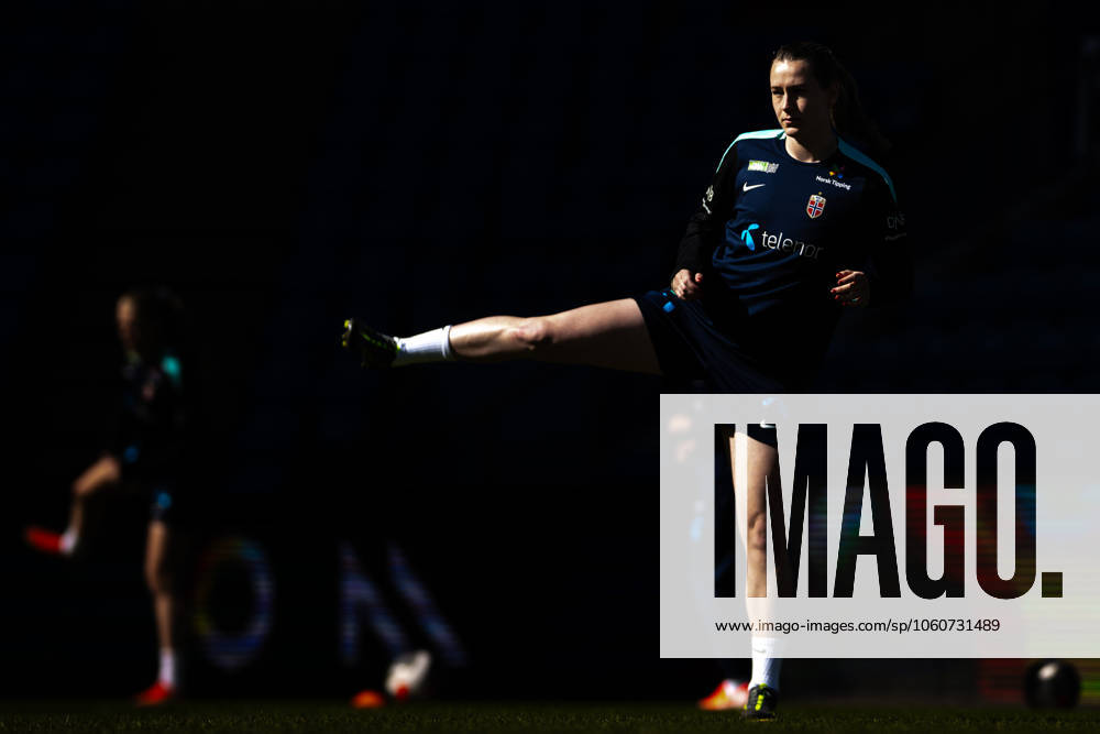 Elisabeth Terland of the Norwegian women s national football team during a training session on April 7, 2025 in Oslo Photo Vegard Grott BILDBYRAN kod VG VG0746 bbeng fotboll football soccer fotball norge norway women dam nations league träning practice training trening
