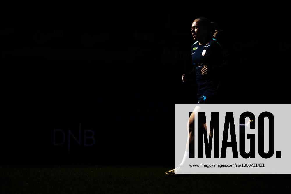 Thea Bjelde of the Norwegian women s national football team during a training session on April 7, 2025 in Oslo Photo Vegard Grott BILDBYRAN kod VG VG0746 bbeng fotboll football soccer fotball norge norway women dam nations league träning practice training trening