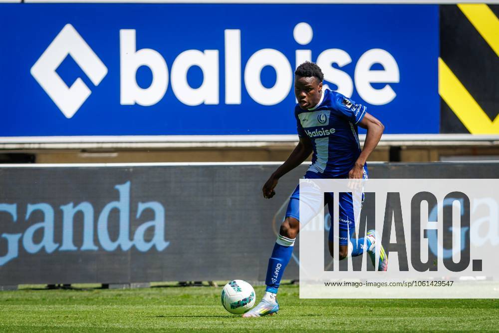 Gent s Hyllarion Goore pictured in action during a soccer match between KAA Gent and RSC Anderlecht, Sunday 27 April 2025 in Gent, on day 6 (out of 10) of the Champions Play-offs of the 2024-2025 Jupiler Pro League first division of the Belgian championship. KURTxDESPLENTER x121985796x