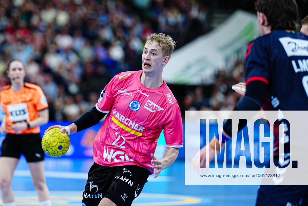 Torben Matzken TVB Stuttgart, 22 GER, SG Flensburg Handewitt vs TVB Stuttgart, Handball, Bundesliga, Matchday 27, Season 2024 2025, 26 04 2025 GER, SG Flensburg Handewitt vs TVB Stuttgart, Handball, Bundesliga, Matchday 27, Season 2024 2025, 26 04 2025 Flensburg