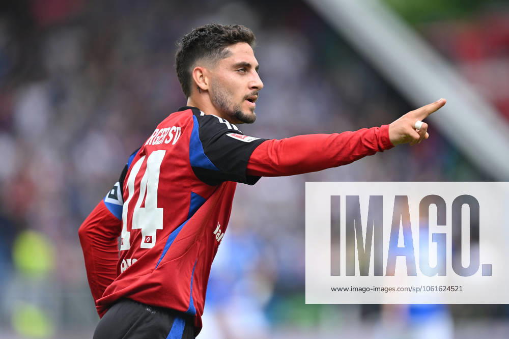 Soccer I Men I Season 2024 2025 I 2 Bundesliga I 32 Matchday I SV Darmstadt 98 Hamburger SV I 03 05 2025 Ludovit Reis 14, Hamburger SV Goal celebration for 0 1 Darmstadt Böllenfalltor Hesse Germany