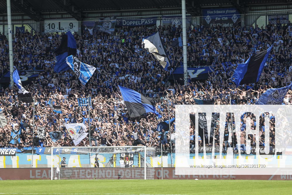 Fanblock SV Waldhof Mannheim , Soccer, 3 Liga, 37 Matchday, 2024 2025, SV Waldhof Mannheim vs Dynamo Dresden, 10 05 2025, Carl Benz Stadion, Mannheim, Germany DFB REGULATIONS PROHIBIT ANY USE OF PHOTOGRAPHS AS IMAGE SEQUENCES AND OR QUASI VIDEO Mannheim Carl Benz Stadion Baden Württemberg Germany