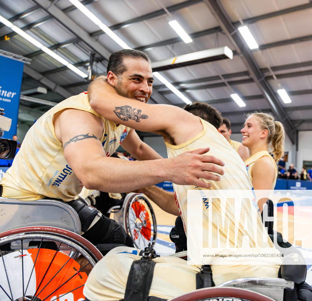 GER, Wheelchair basketball, Men Women, Season 24 25, 1 Bundesliga, PlayOff Final, RSB Thuringia Bulls RSV Lahn Dill In the picture Vahid Gholamazad RSB Thuringia Bulls The Thuringia Bulls team beat the visiting team from RSV Lahn Dill again in the second PlayOff match to win the season 24 25 German Championship German Champion 99189 Elxleben Fit In Freizeitanlage Sporthal Thueringen Germany