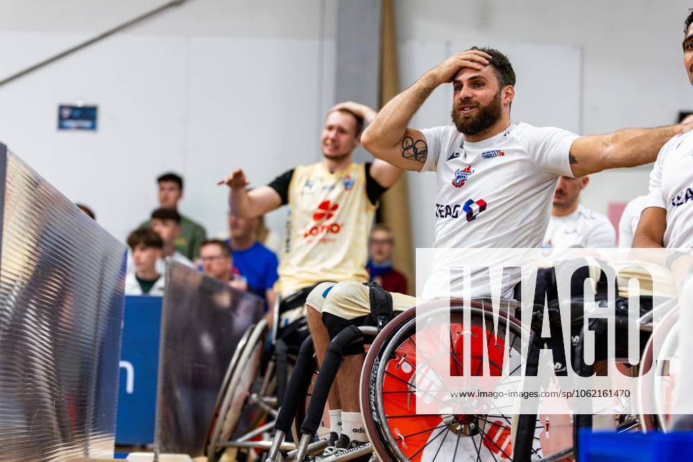 GER, Wheelchair basketball, Men Women, Season 24 25, 1 Bundesliga, PlayOff Final, RSB Thuringia Bulls RSV Lahn Dill In the picture Jordi Ruiz RSB Thuringia Bulls The Thuringia Bulls team beat the visiting team from RSV Lahn Dill again in the second PlayOff game to win the season 24 25 German Championship German Champion 99189 Elxleben Fit In Freizeitanlage Sporthal Thueringen Germany