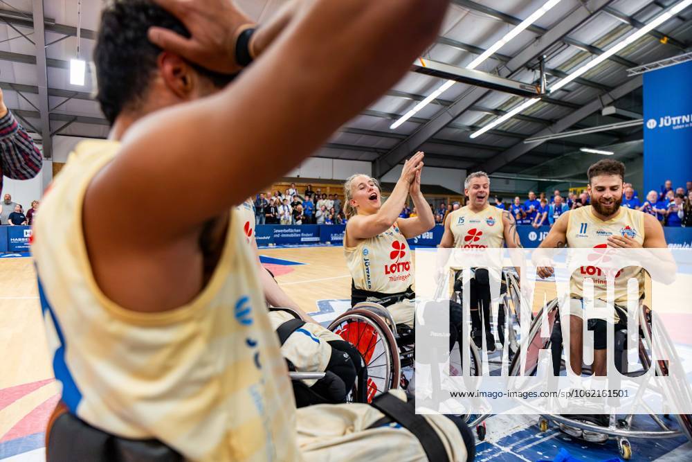 GER, Wheelchair basketball, Men Women, Season 24 25, 1 Bundesliga, PlayOff Final, RSB Thuringia Bulls RSV Lahn Dill In the picture Marie Kier RSB Thuringia Bulls The Thuringia Bulls team beat the visiting team from RSV Lahn Dill again in the second PlayOff match to win the season 24 25 German Championship German Champion 99189 Elxleben Fit In Freizeitanlage Sporthal Thueringen Germany