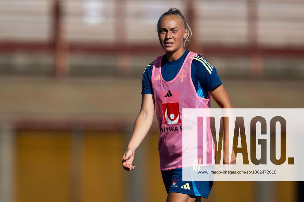 Hanna Bennison of the Swedish womens national football team during a training session on May 26, 2025 in Fidenza Photo Ludvig Thunman BILDBYRAN code LT LT0701 fotboll football soccer fotball träning practice training sverige sweden dam bbeng