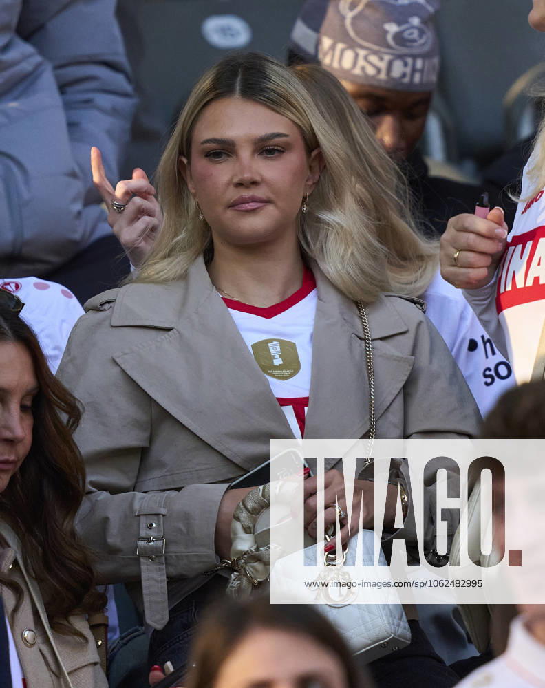 Maximilian Mittelstädt, VFB 7 Ehefrau Lea Prinz during the Final DFB-Pokal, German Football Trophy of the match between VFB STUTTGART - DSC ARMINIA BIELEFELD 4-2 on May 24, 2025 in Berlin, Germany.
