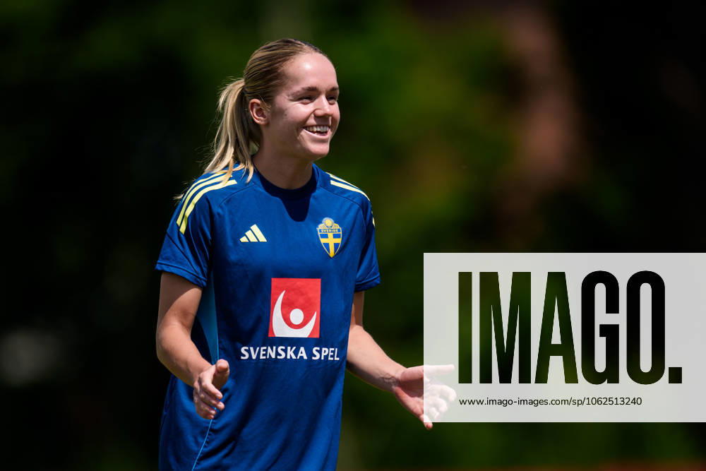 Hanna Lundkvist of the Swedish womens national football team during a training session on May 28, 2025 in Fidenza Photo Ludvig Thunman BILDBYRAN code LT LT0703 fotboll football soccer fotball träning practice training sverige sweden dam bbeng
